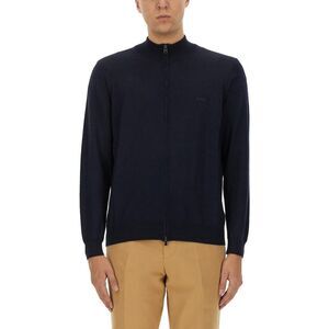 BOSS Men's Full-Zip Mock Neck Sweater Men BLUE Sweaters & Cardigans